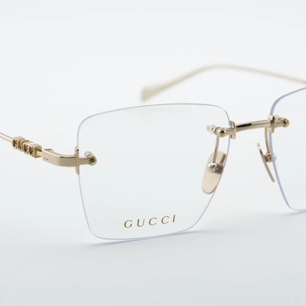 Gucci GG1938O 001 Square Eyeglasses - Gold 54mm